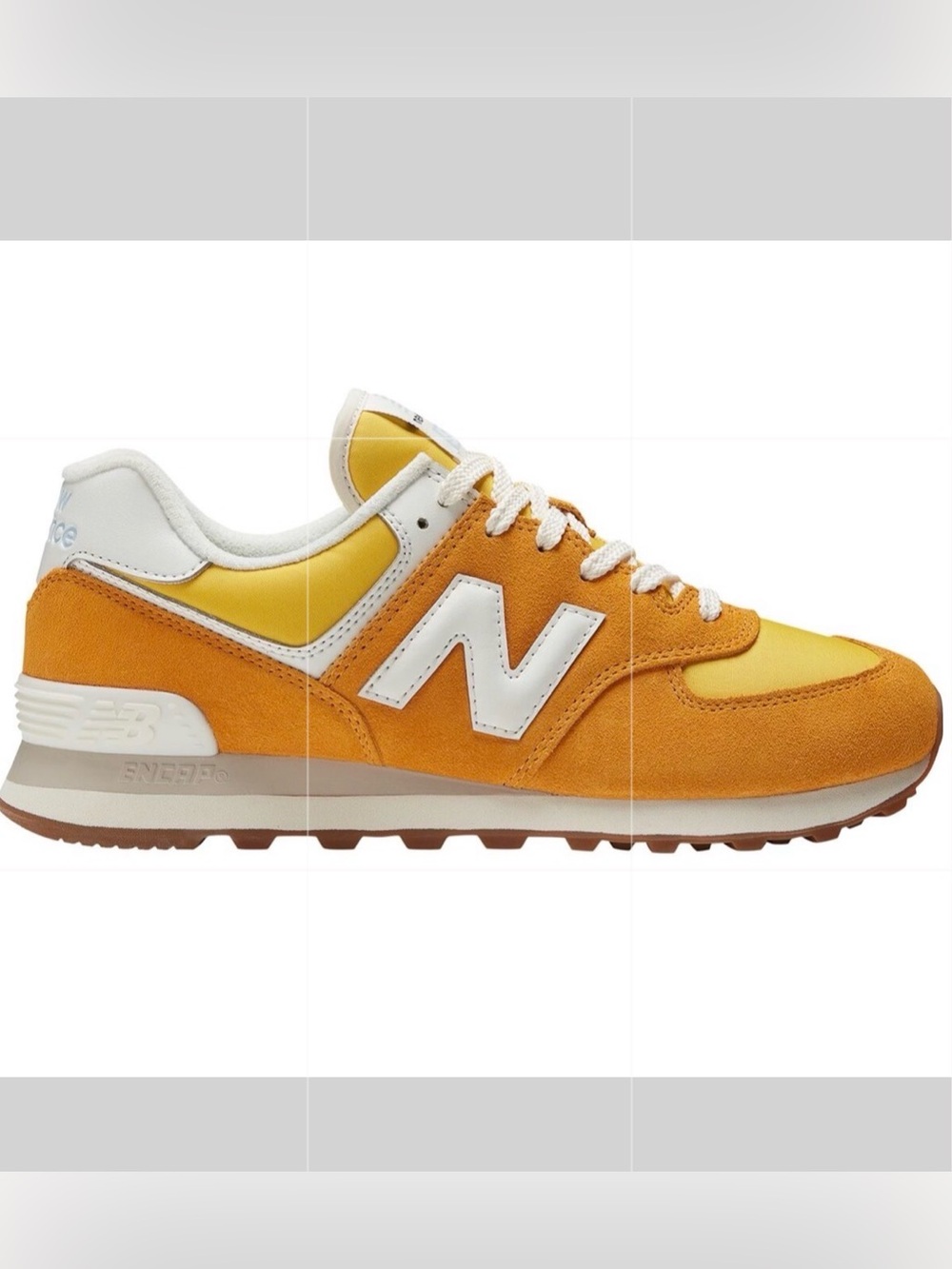 New Balance NWOB 574 Suede/Nylon Shoe Sneakers Limited Edition Mens 6.5 Gold
